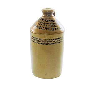 Vintage R. White & Sons Ltd Stoneware Bottle, Manchester