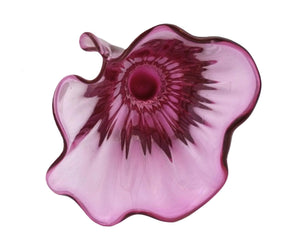 Impressive Pink Iwatsu Glass Vase/Centrepiece, Hineri Range, Japanese Art Glass