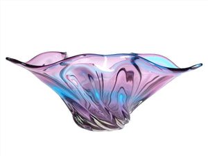 Mid-Century Iwatsu Multi-Coloured Art Glass Centrepiece, Hineri Range