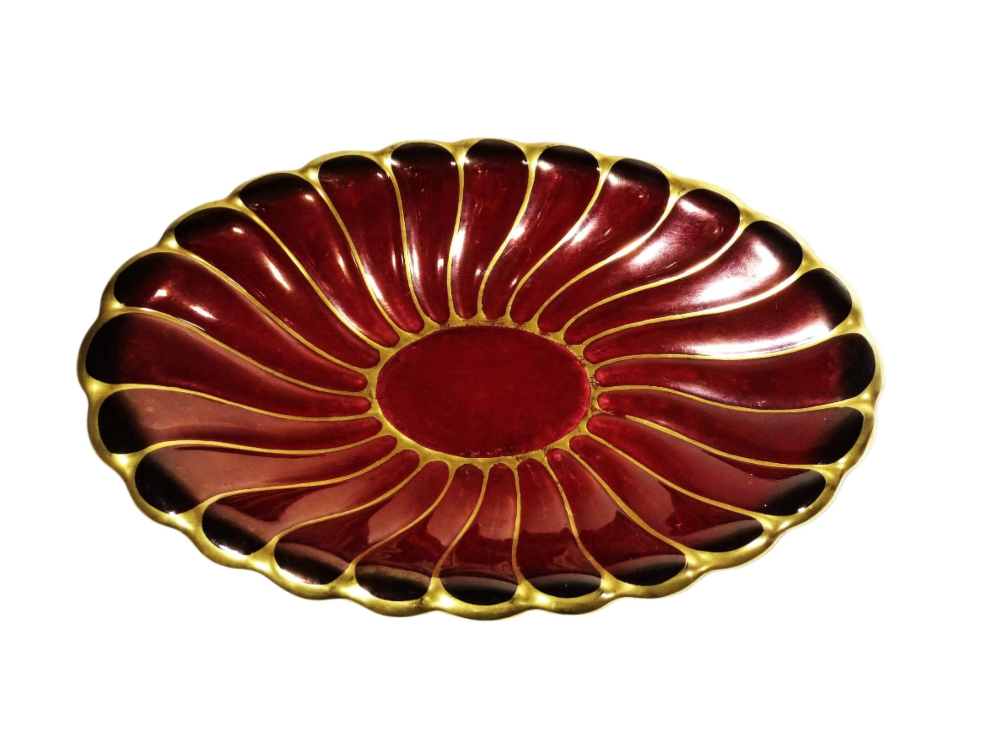 Carlton Ware, Rouge Royale, Oval Shallow Bowl, 1930's