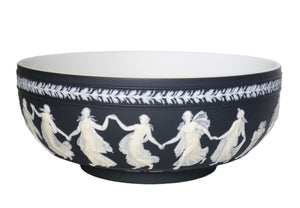 Elegant Wedgwood "Dancing Hours" Bowl, Black Dipped, Stunning