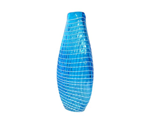 Blue Spiral Art Glass Vase, Incredible Colour