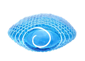 Blue Spiral Art Glass Vase, Incredible Colour