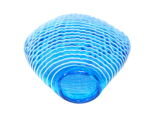 Blue Spiral Art Glass Vase, Incredible Colour