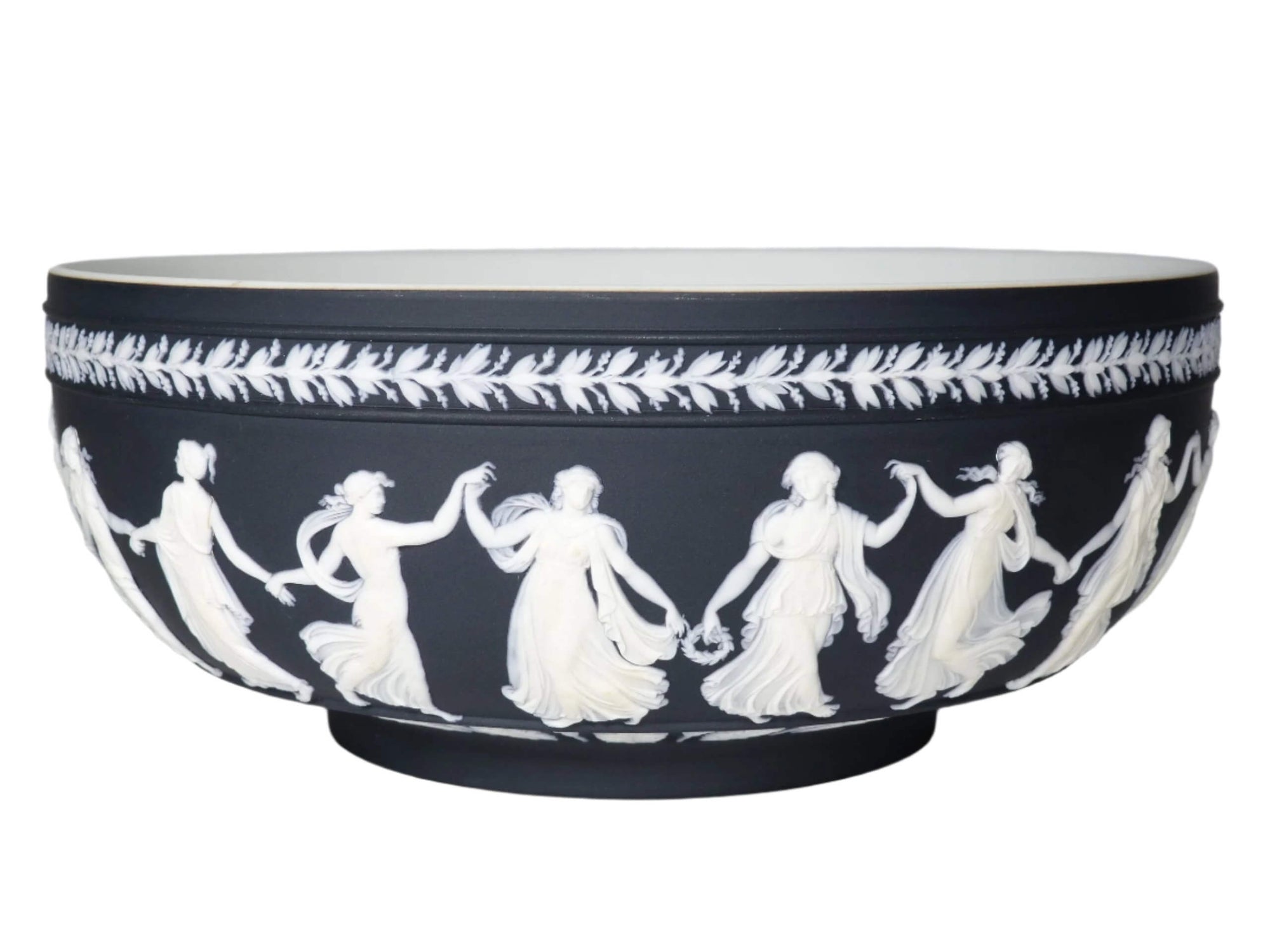 Elegant Wedgwood "Dancing Hours" Bowl, Black Dipped, Stunning