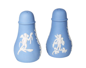 Blue Wedgwood Jasperware Salt and Pepper Shakers