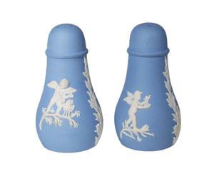 Blue Wedgwood Jasperware Salt and Pepper Shakers