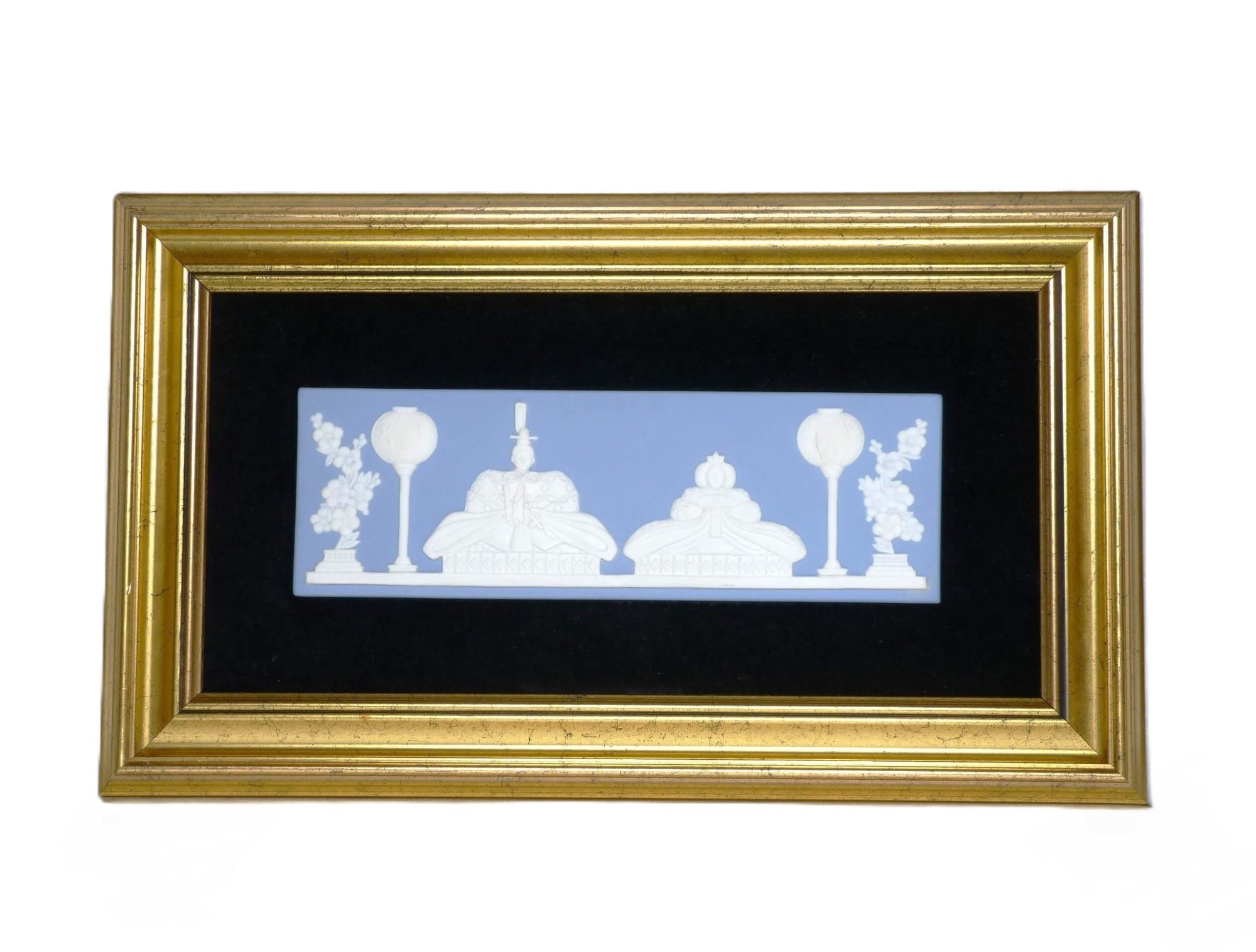 Wedgwood Jasperware "Hina Matsuri" Plaque, Framed