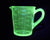 Large Uranium Glass Measuring Jug, 2 Pint, Glows Superbly