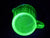 Large Uranium Glass Measuring Jug, 2 Pint, Glows Superbly