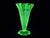 Uranium Glass, Elegant Fluted Vase, Glows Brightly