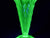 Uranium Glass, Elegant Fluted Vase, Glows Brightly