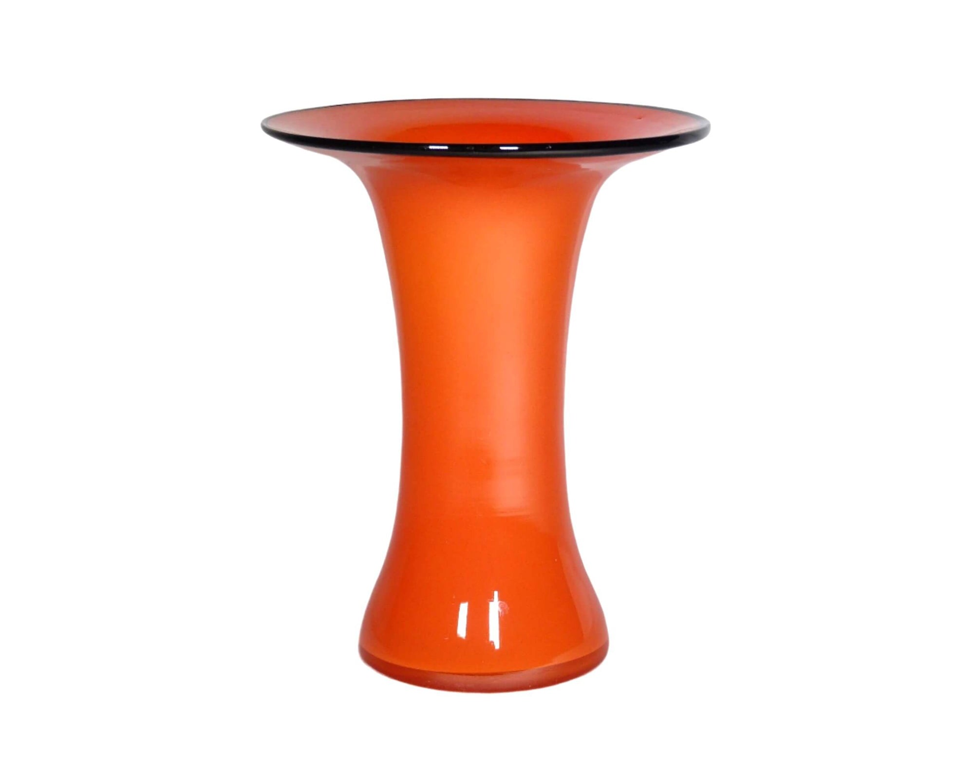 Tango Glass Vase, Fabulous Colour with Black Trim