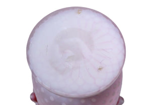 Pink Victorian Satin Glass Vase, Spot Air Trap Design