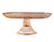 Pink Glass Pedestal Cake Plate, Pressed Glass Cake Stand