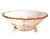 Delicate Vintage Pink Glass Bowl, Pretty Leaf Design