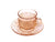 Pink Glass Cup and Saucer, Pretty Vintage Duo